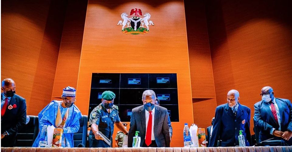 Tanko, Dongban-Mensem, Kanyip, others in attendance as Buhari declares 2021 Judges' Conference open