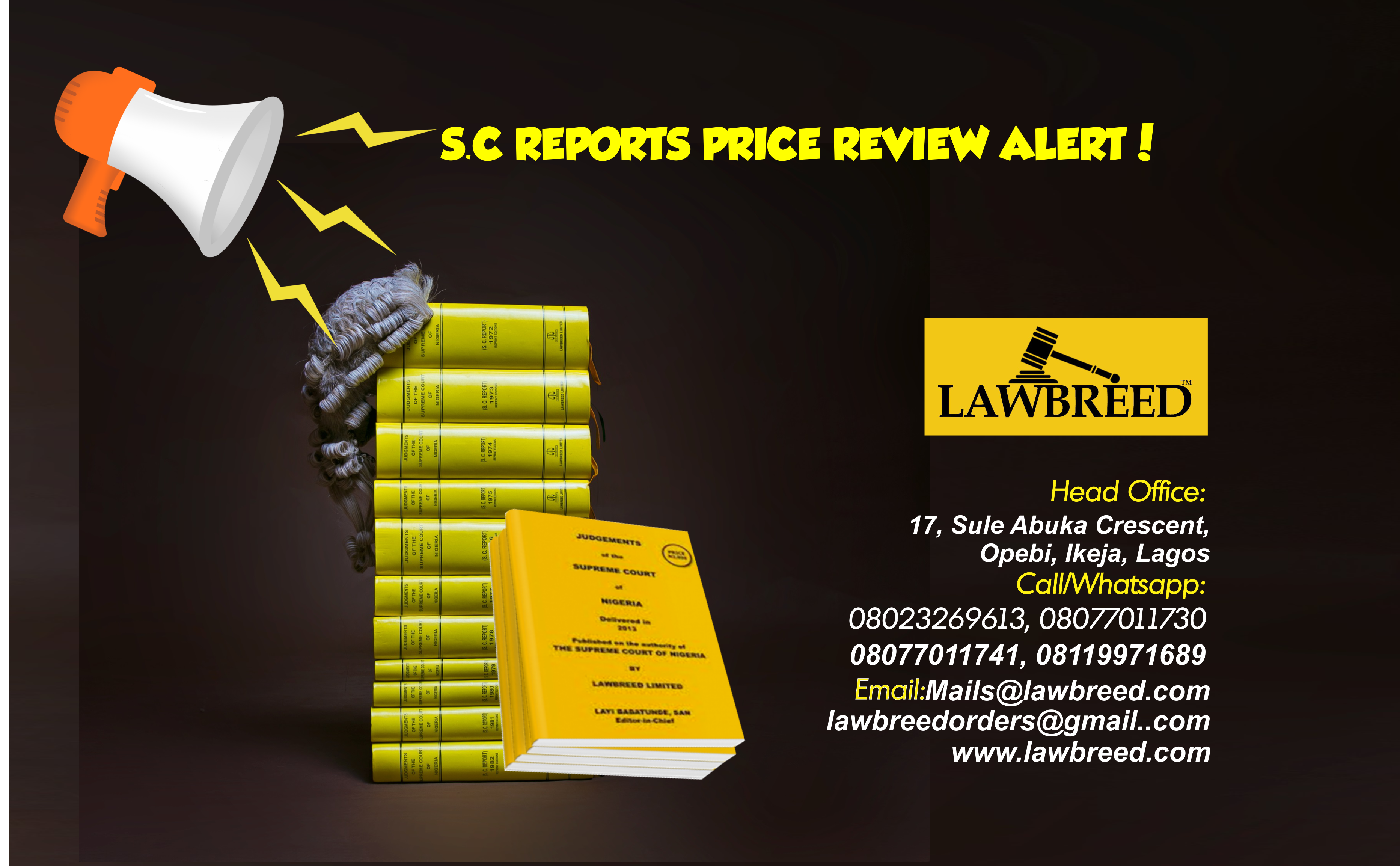 S.C REPORTS PRICE REVIEW ALERT