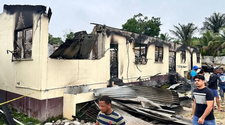 Girl set school ablaze